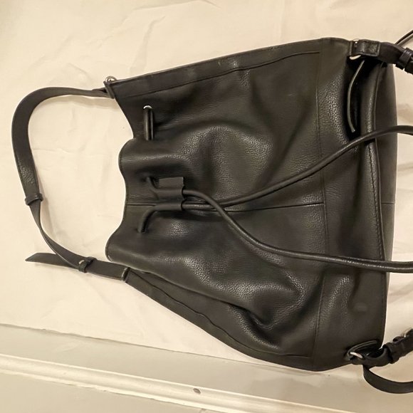 Lucky Brand Black Women's Faye Convertible Leather Backpack - Picture 5 of 6